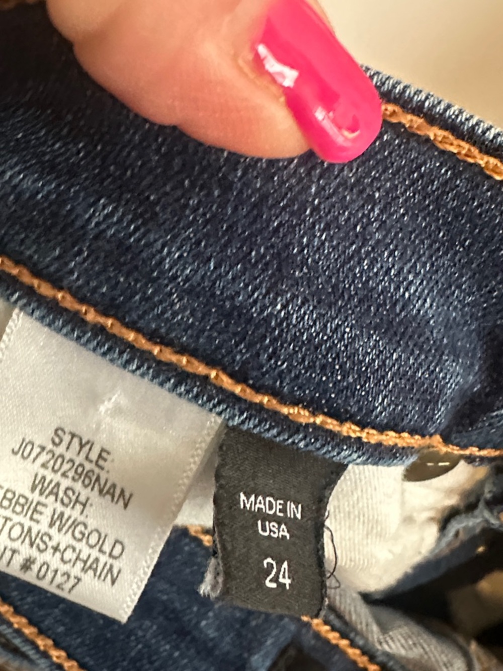 Veronica Beard Debbie embellished button butterfly stretch jeans 24 - Picture 7 of 9